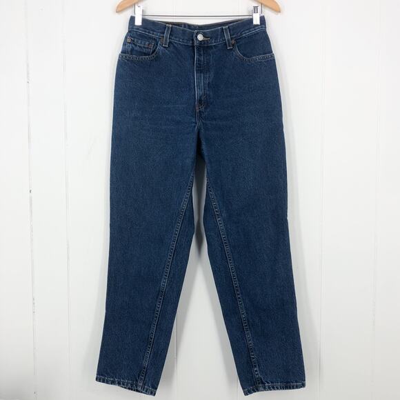 VTG Levis 550 Jean Y2K Relaxed Fit Tapered Leg High Rise Size 10S 28 x 28.5 Blue - Picture 2 of 15
